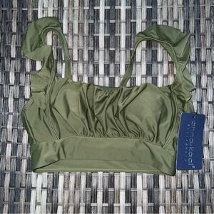 Anna-Kaci Olive Green Bathing Suit Top